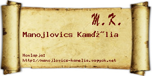 Manojlovics Kamélia névjegykártya